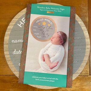 NWT Baby birth announcement wooden sign